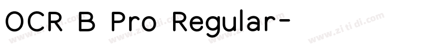 OCR B Pro Regular字体转换